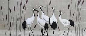Fotótapéta Flizelina Nappali és Hálószoba Irodába Daru csorda 250x104 Ragasztó