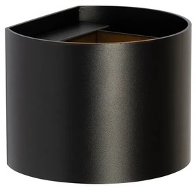 Modern fali lámpa fekete kerek - Edwin