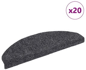 20 db sötétszürke öntapadó lépcsőszőnyeg 65x21x4 cm