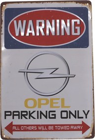 Dekorációs tábla Opel Parkoló Retro Vintag