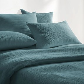 Goldea muszlin ágyneműhuzat – petrolkék 220 x 200 és 2db 70 x 90 cm