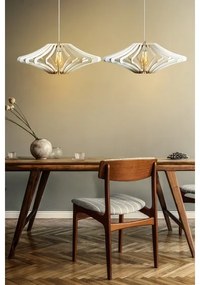 KÉSZLET 2x Csillár zsinóron 1xE27/60W/230V fehér átm. 47 cm