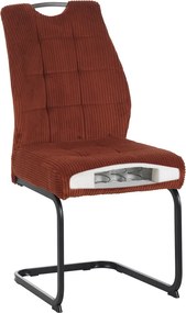 Étkezőszék, terrakotta/fekete, KELMA