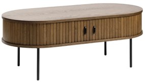 Natúr színű dohányzóasztal tölgyfa dekorral 60x120 cm Nola – Unique Furniture