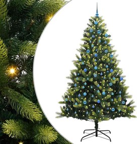 vidaXL Mesterséges Hajlított Karácsonyfa 300 LED-del Zöld 240 cm