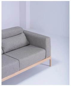 Fawn szürke kanapé tölgyfából, 180 cm - Gazzda