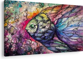 Kép - színes hal (90x60 cm)