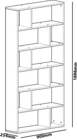 Form könyvespolc, 90 cm – TR788DEC3615
