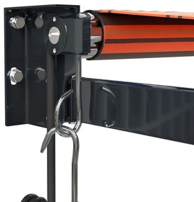 narancssárga-barna automata behúzható napellenző 4,5 x 3 m