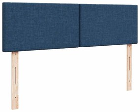 Ottomán ágy matraccal kék 140x190 cm szövet