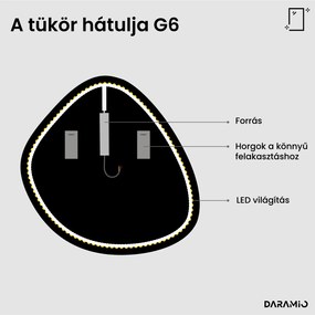 Atipikus tükör LED világítással G6