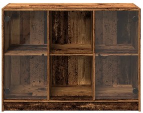 antik fa színű szerelt fa tálalószekrény 102 x 37 x 75,5 cm