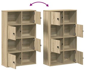 sonoma tölgy színű szerelt fa könyvespolc 60x24x101,5 cm