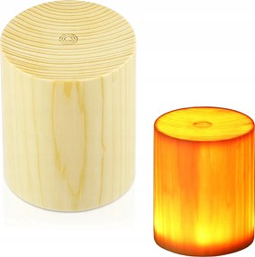 Fából Készült Asztali Éjjeli Lámpa Led Érintőképernyős Szabályozható Hangulat Usb