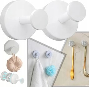 2 db Törölközőtartó Fali Akasztó, Szuper Erős Tapadókoronggal, Üveghez, Csempéhez