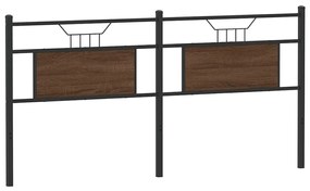 barna tölgy színű szerelt fa és acél fejtámla 180 cm