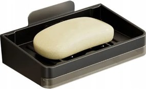 Öntapadós Szappantartó Fekete, Loft Csepegtetővel, Modern, Falra Szerelhető