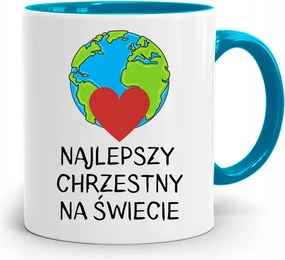 Keresztelői Bögre Kék Ajándék fényképes nyomtatással