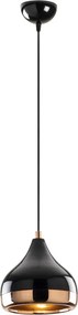 Yıldo 6866 fekete-réz vas függőlámpa, Ø17 cm