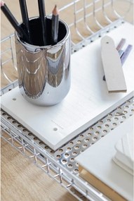 Ezüstszínű kerámia fogkefetartó pohár Lotus – Mette Ditmer Denmark