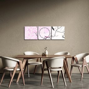 Kép - csók (órával) (90x30 cm)