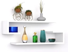 KÉSZLET 2x Fali polc ELDO fehér