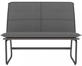 vidaXL szürke műbőr pad 100 x 75 x 76 cm