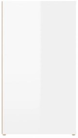magasfényű fehér szerelt fa tálalószekrény 100 x 33 x 59,5 cm