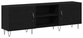 TV Szekrény Fekete Tölgy 150x30x50 cm Műanyag Fa