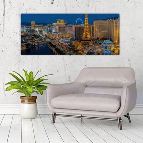 Éjszakai Las Vegas-i kép (120x50 cm)