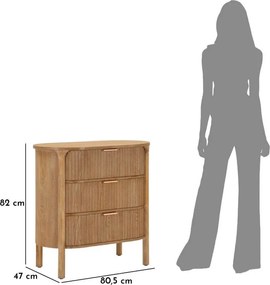 Natúr színű jegenyefenyő komód 80,5x82x47 cm Gothenburg – Mauro Ferretti