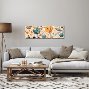 Kép - Darabok az űrből (órával) (90x30 cm)