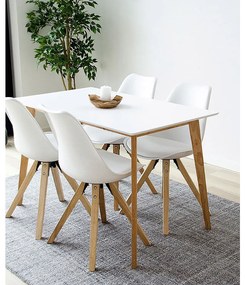 Vojens étkezőasztal 120x70 cm fehér-natúr