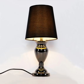 [lux.pro] Asztali lámpa Jena éjjeli lámpa design 48 x ø 22 cm fekete