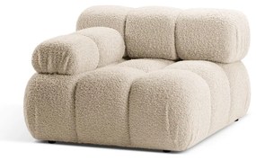 Bézs buklé kanapé modul (bal oldali) Bellis – Micadoni Home