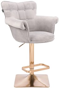 HR804KW Acél modern velúr szék arany lábbal