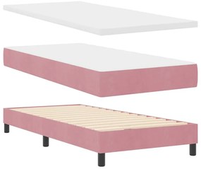 Rugós ágy matraccal matracmal Rózsaszín 100 x 200 cm szövet