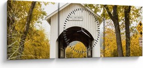 Híd képe Oregonban (órával) (90x30 cm)