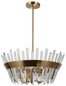 ITALUX PND-22450-5A-HBR ALTOYA Kristály Mennyezeti Lámpa Mézédes, Sárgaréz, Átlátszó E14 IP20