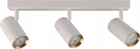 Mennyezeti lámpa Falra szerelhető lámpatest 3x GU10 fehér arany Nizza Goldlux
