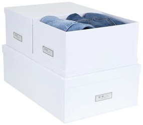 Inge 3 db-os fehér tárolódoboz szett - Bigso Box of Sweden