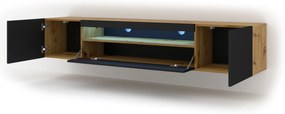 TV asztal/szekrény Aurora 200 (artisan tölgy + matt fekete). 1057703