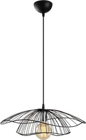 Tel 6500 fekete fém függőlámpa, Ø50 cm