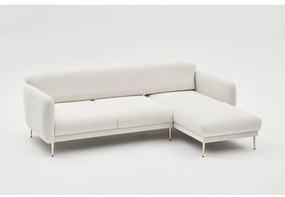 Fehér sarokkanapé (jobb oldali-heverő résszel) Simena – Balcab Home