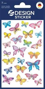 Matrica, papír, 3 ív, 76x120 mm, AVERY ZWECKFORM, Z-Design No.4390, pillangók (AY4390)