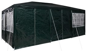 Parti sátor 10 oldalfallal Zöld 6x4 m PE