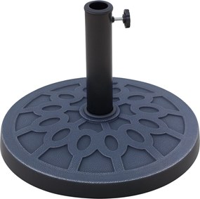 Outsunny 12 kg Kerek Napernyő Talp Fogantyúval, Gyanta és Acél Napernyő Állvány Ø38 mm és Ø48 mm Rúdhoz, Kültéri Használatra, Bronz | Aosom