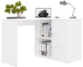 NICEA íróasztal 120x48.5x75 cm, jobbos, fehér