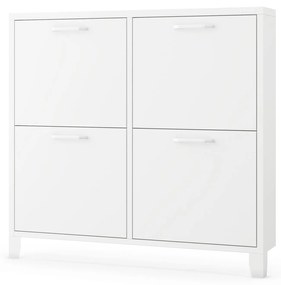 SHIRLEY fém cipősszekrény, 960 x 900 x 170 mm, fehér