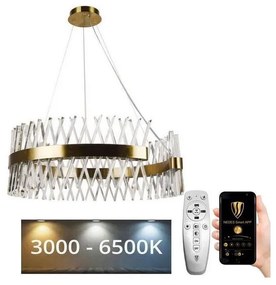 NEDES LED Dimmelhető csillár zsinóron LED/175W/230V 3000-6500K arany + távirányítás ND3516